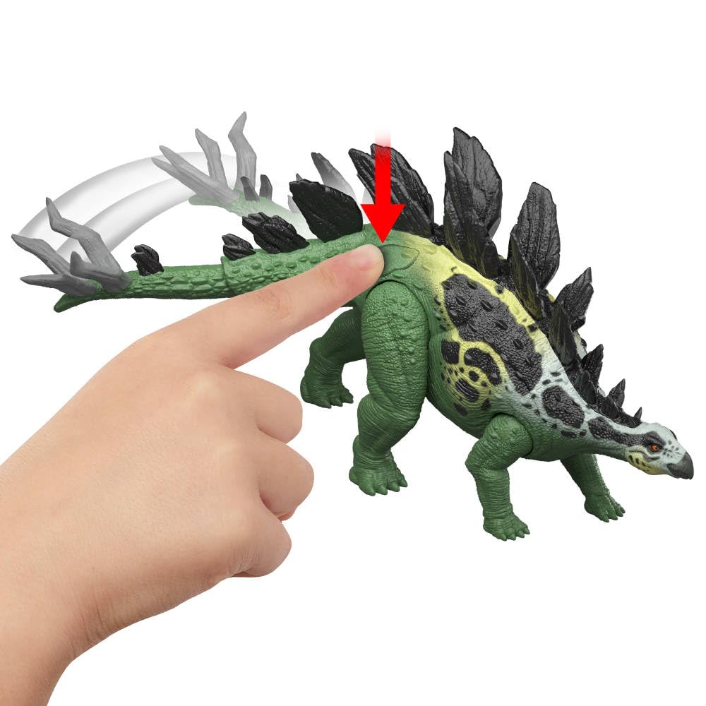 Mattel Jurassic World Gigantic Thrashers Stegosaurus Action Figure | 11-14 Inches | Ages 4+ 3