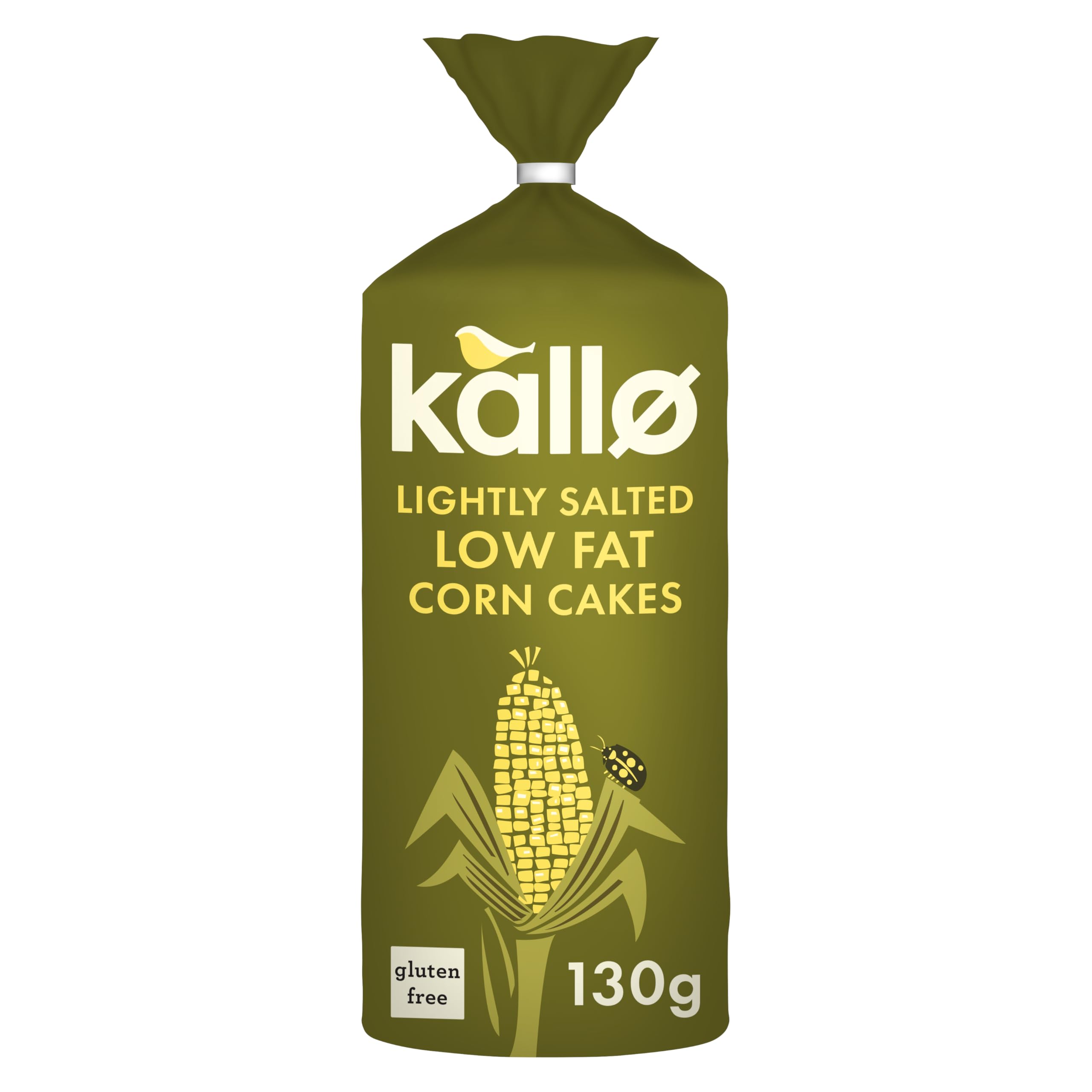 Kallo Lightly Salted Corn Cakes - Low Calorie Snack | Gluten Free | Vegan | 130g