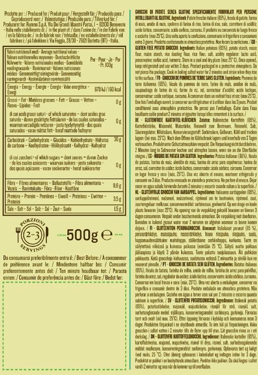 Rummo Gnocchi, Gluten Free Pasta No.117 - Authentic Italian Potato Pillows 7