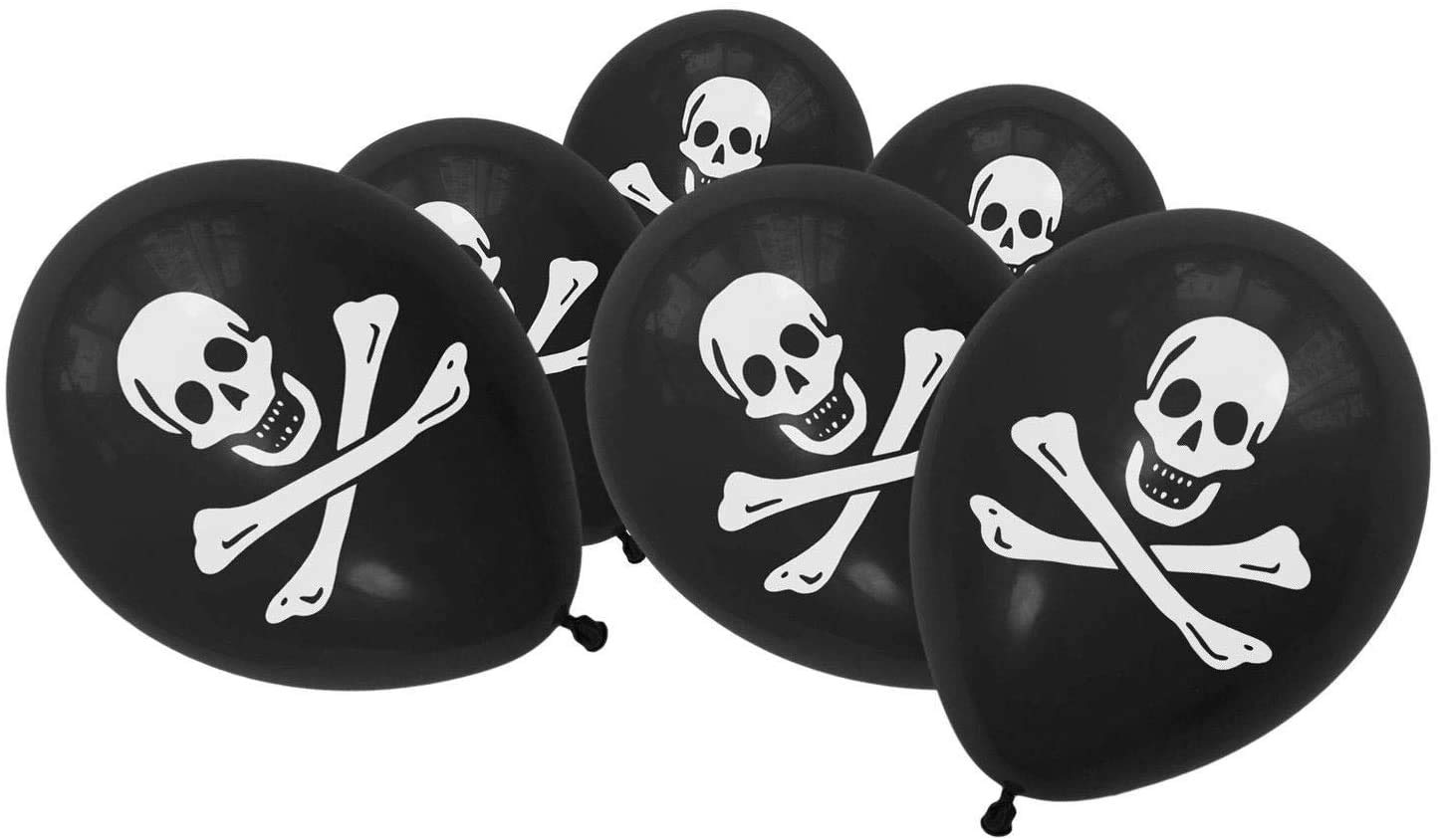 Pirate Skull & Crossbones Balloons - 15Pk Latex Party Decorations for Halloween & Birthday 3