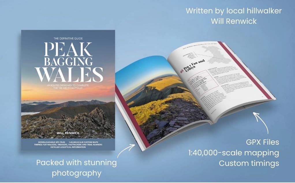 Vertebrate Publishing Peak Bagging: Wales - 49 Routes to 188 Welsh Nuttalls | Paperback 2