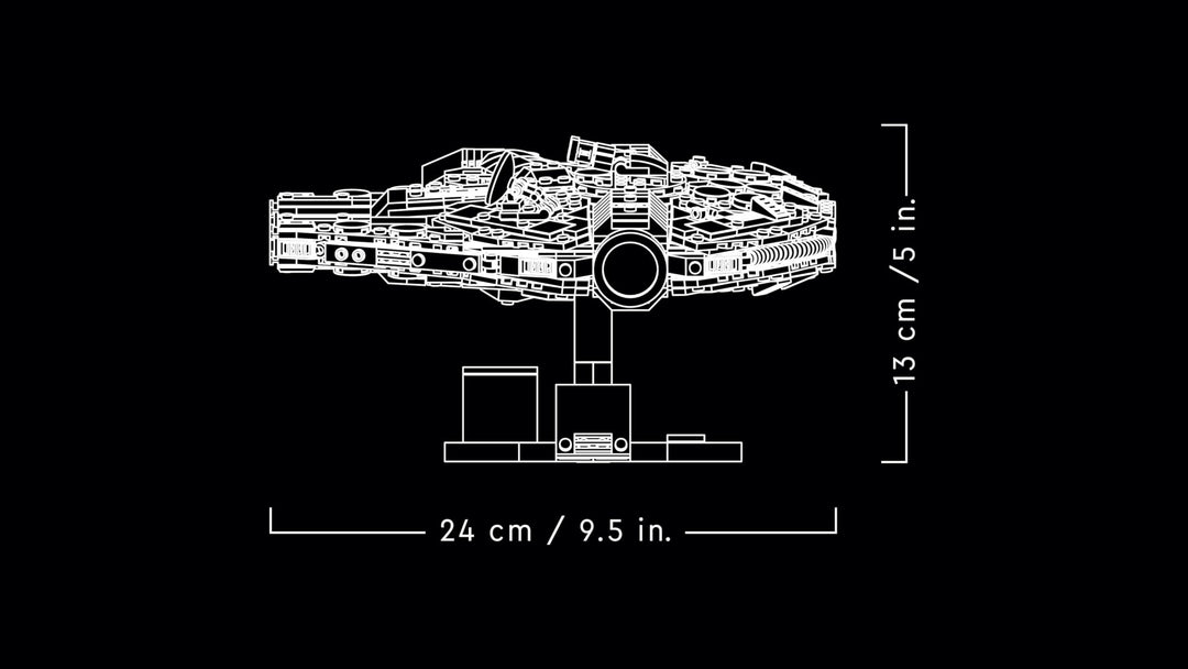 LEGO 75375 Millennium Falcon Model Building Set - Collectible Star Wars Vehicle for Adults