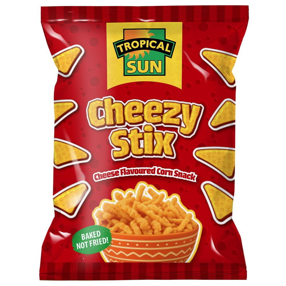 Tropical Sun Cheezy Stix - Savory Cheese Flavor Snack | Gluten-Free | 45g