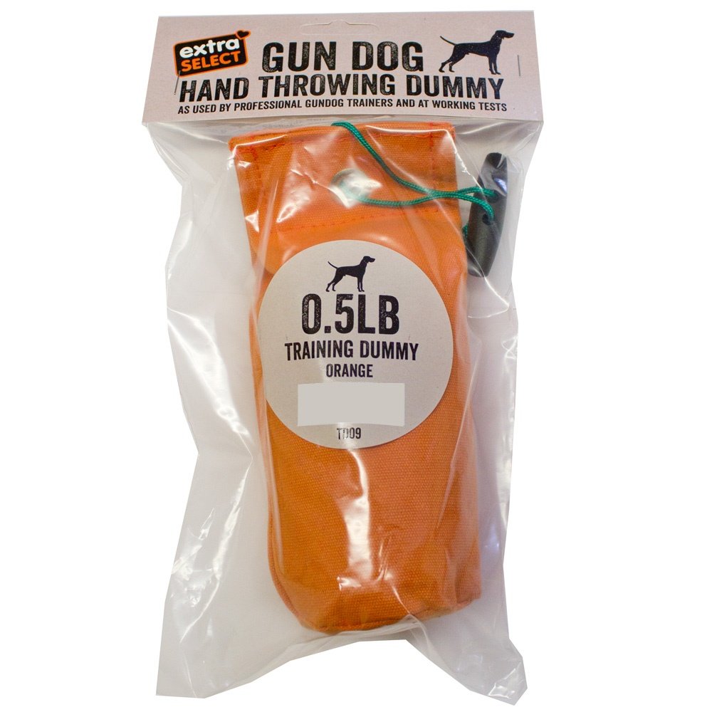 Extra Select Gun Dog Training Dummy - 0.5 lb Orange Float Dummy for Land & Water Retrieves 1