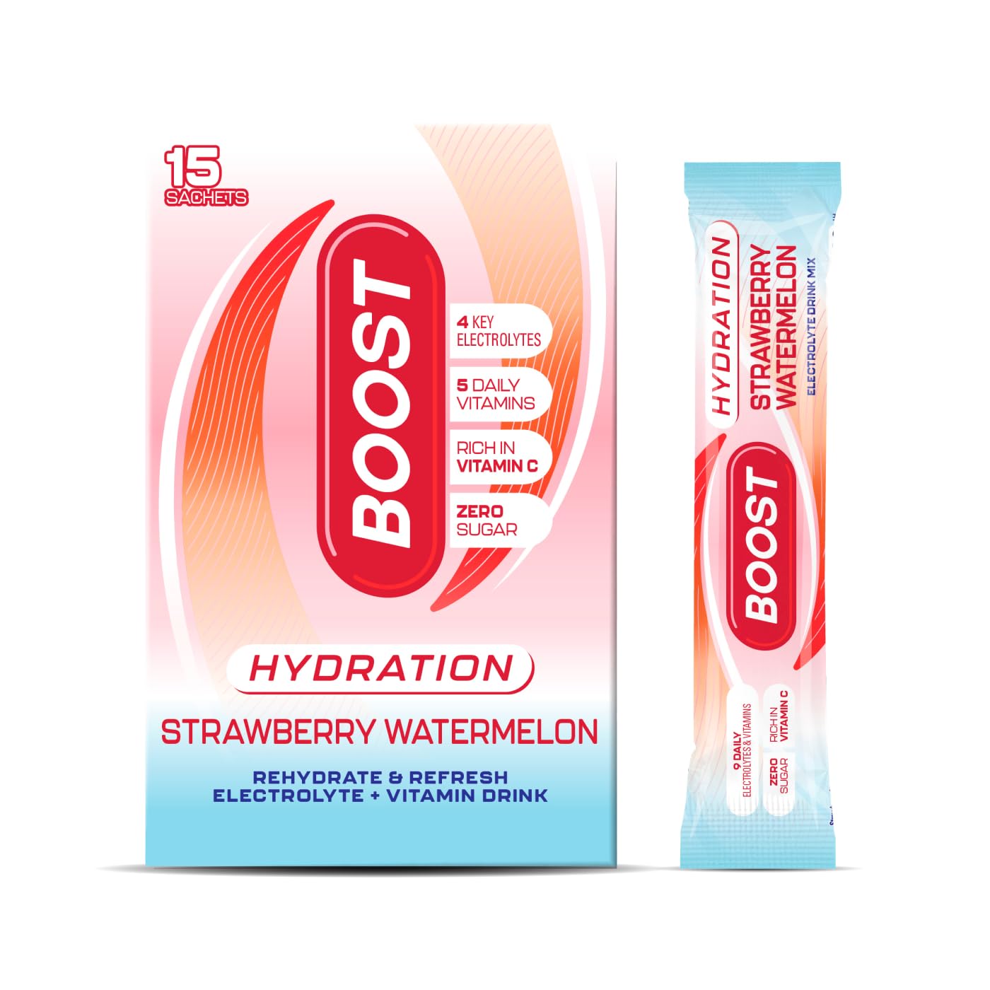 Boost Hydration Electrolytes Powder - Strawberry Watermelon Flavour | Zero Sugar | 15 Servings 1