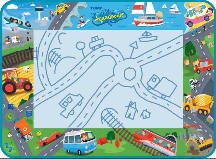Aquadoodle Vehicle Adventure Doodle Mat - Mess-Free Water Drawing Toy for Toddlers 6