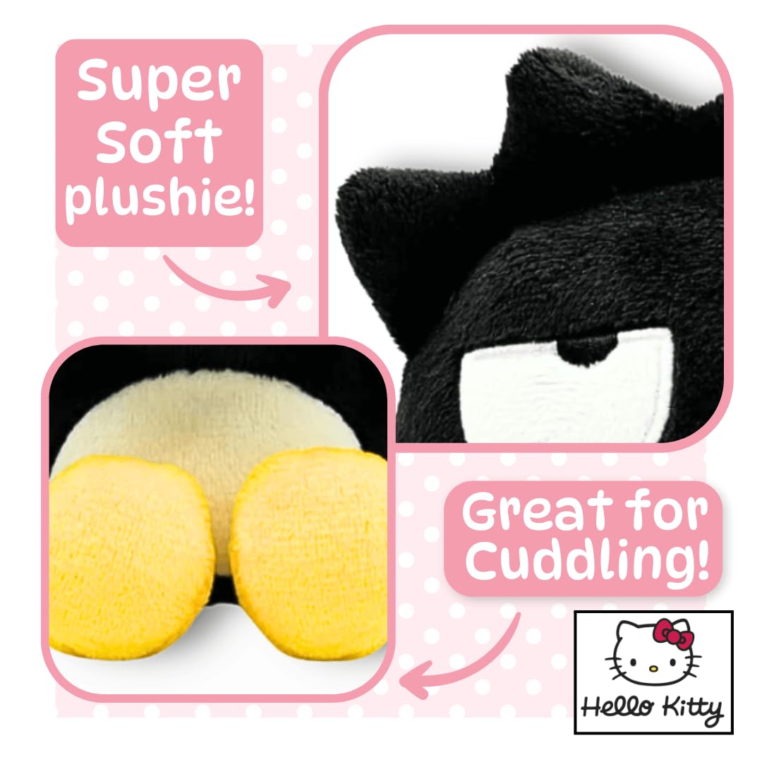 Sanrio Badtz Maru Plush Toy - 15cm Sitting Black Penguin Collectible for Kids & Adults
