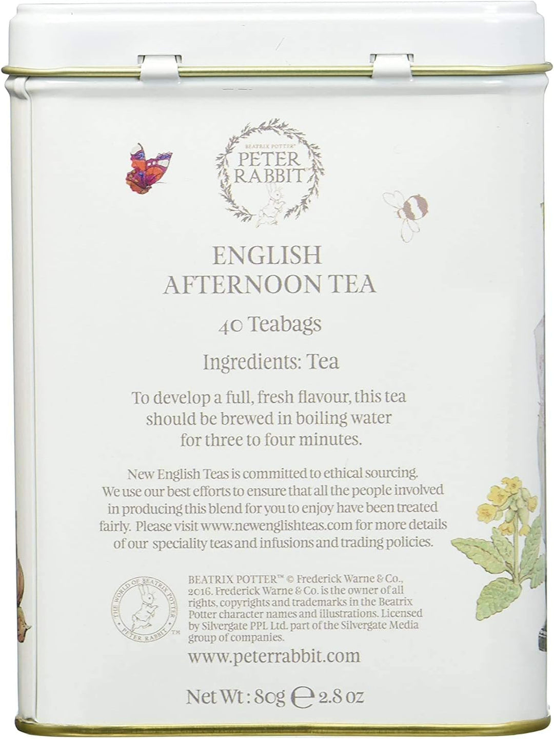 New English Teas - Peter Rabbit Tea Caddy with 40 English Afternoon Teabags