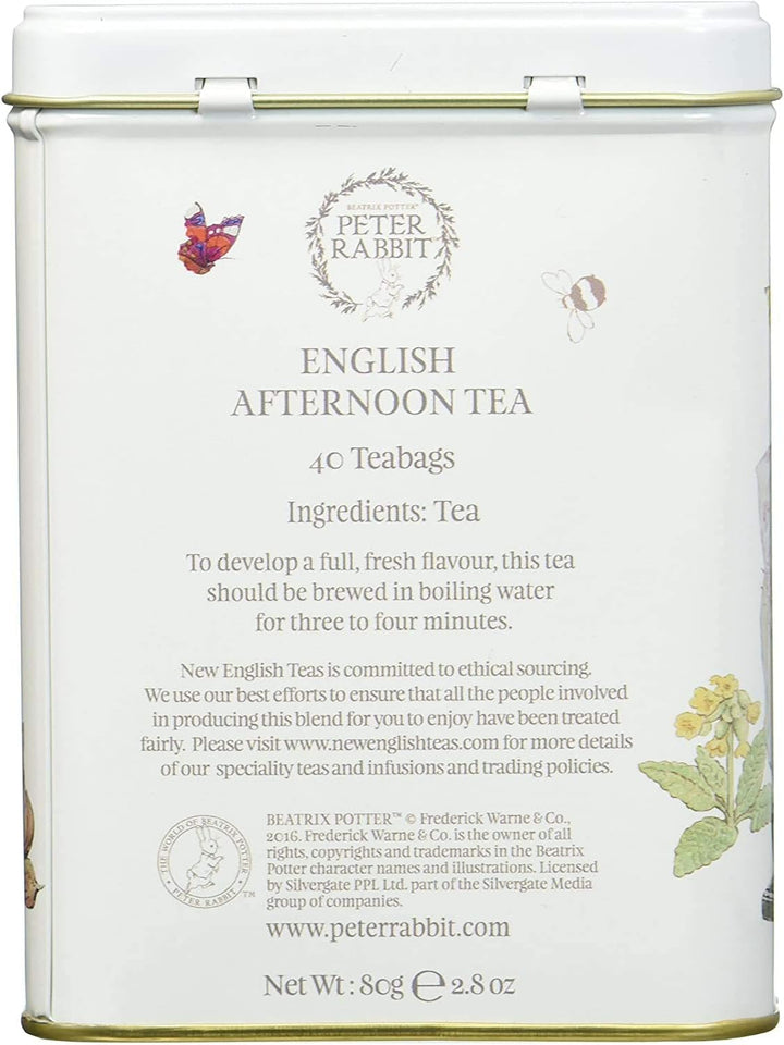 New English Teas - Peter Rabbit Tea Caddy with 40 English Afternoon Teabags