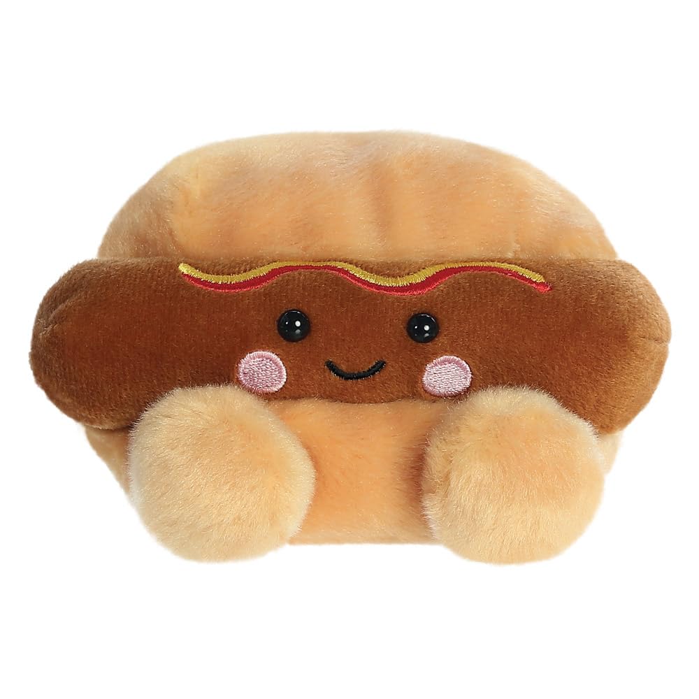 AURORA Palm Pals Colson Hot Dog Soft Toy - 5 Inches (13cm) | Bean Filled | Suitable from Birth 1