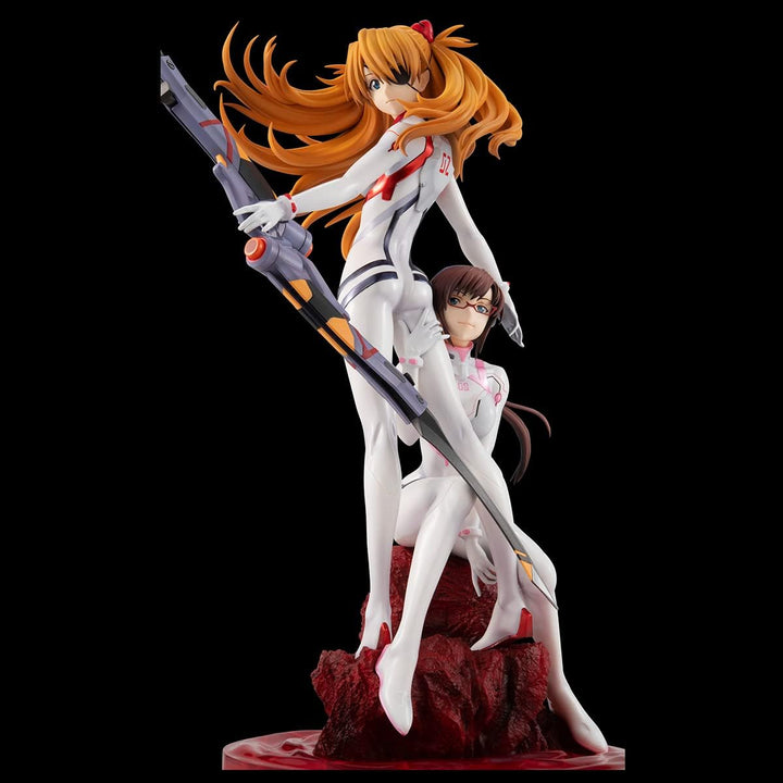 Megahouse Evangelion Thrice Upon a Time Asuka & Makinami Gem Series PVC Figure (MH83370)