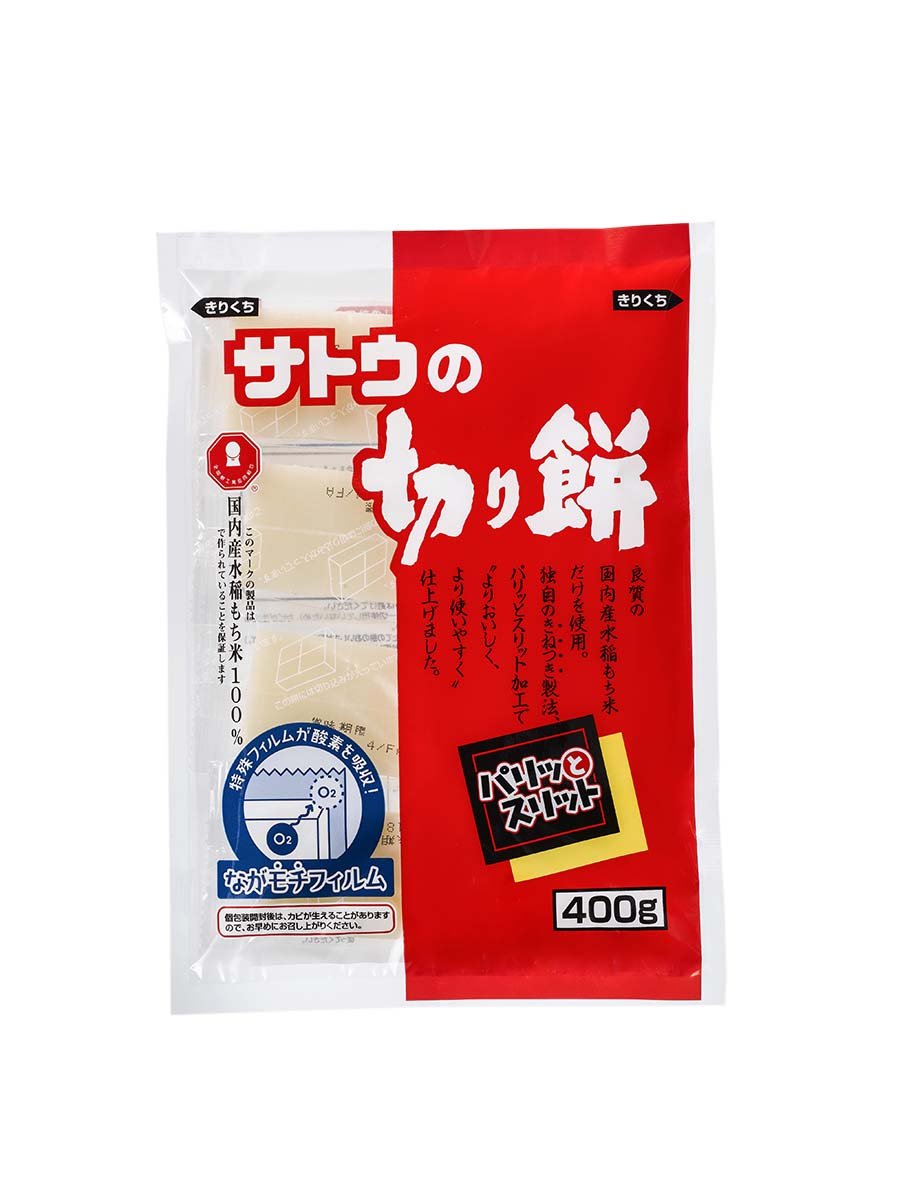 SATO - Kirimochi Paritto Slit Mochi Rice Cakes 400g