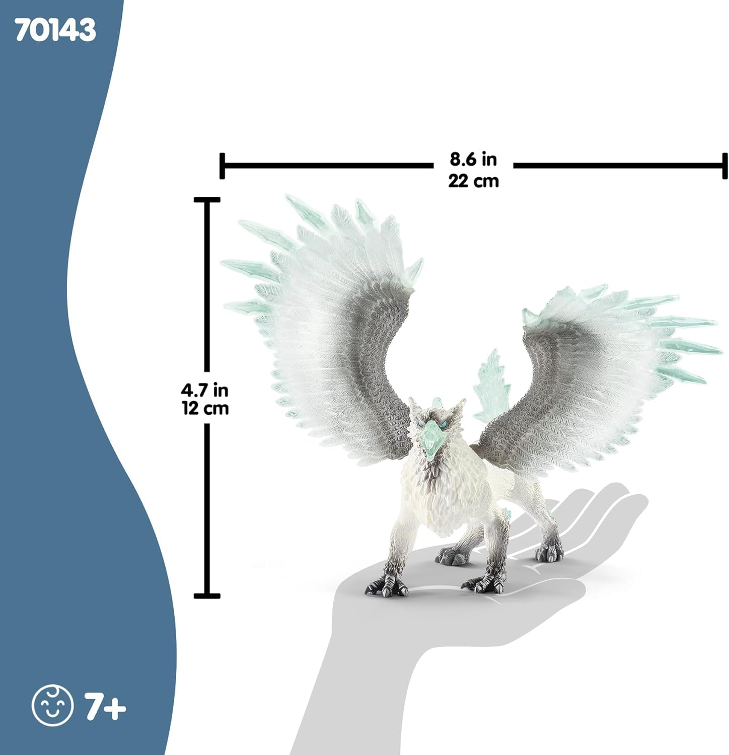 Schleich Ice Griffin 70143 - Poseable Fantasy Action Figure for Kids 3+ 12