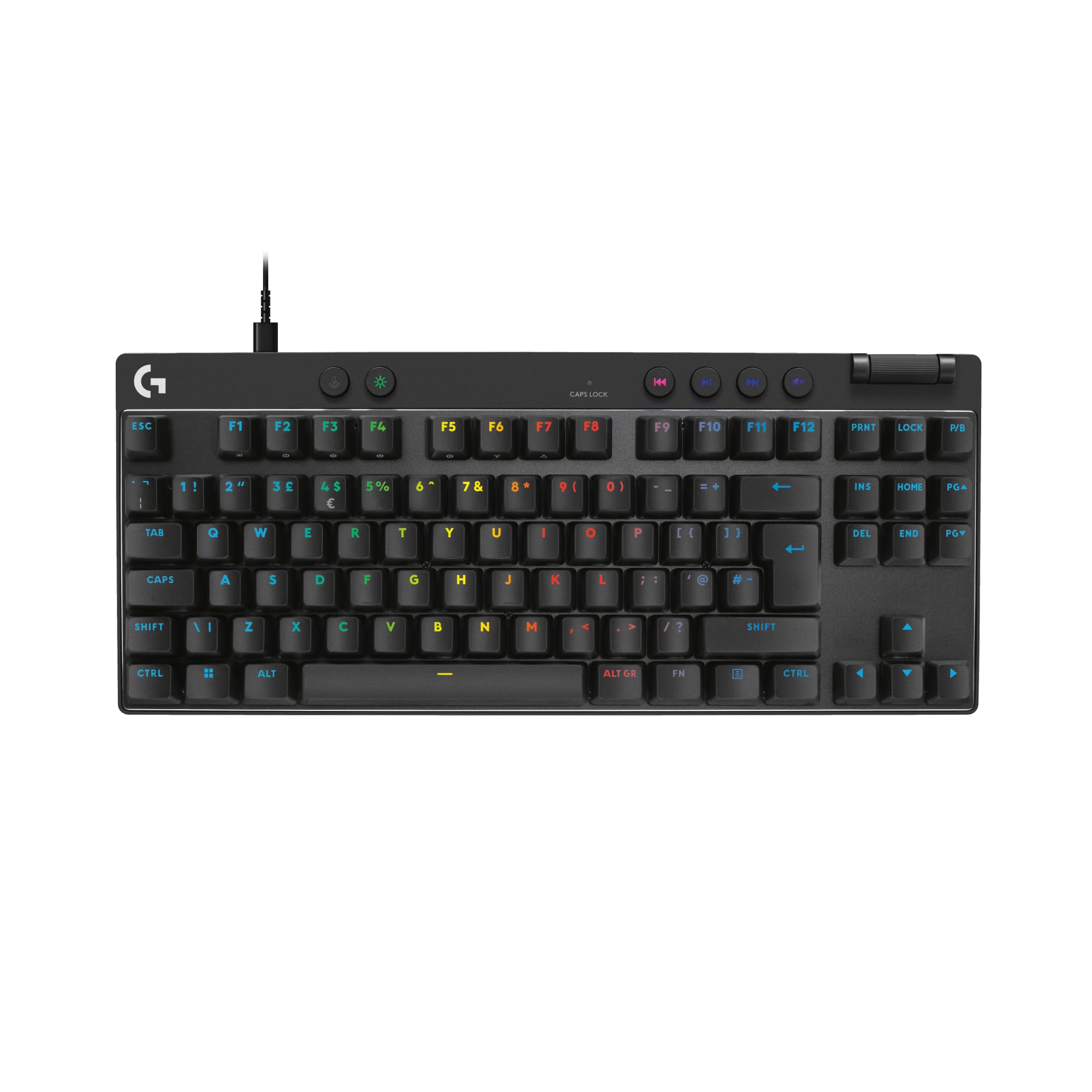 Logitech G PRO X TKL RAPID Tenkeyless Wired Gaming Keyboard with Magnetic Analog Switches | Black | RGB 1