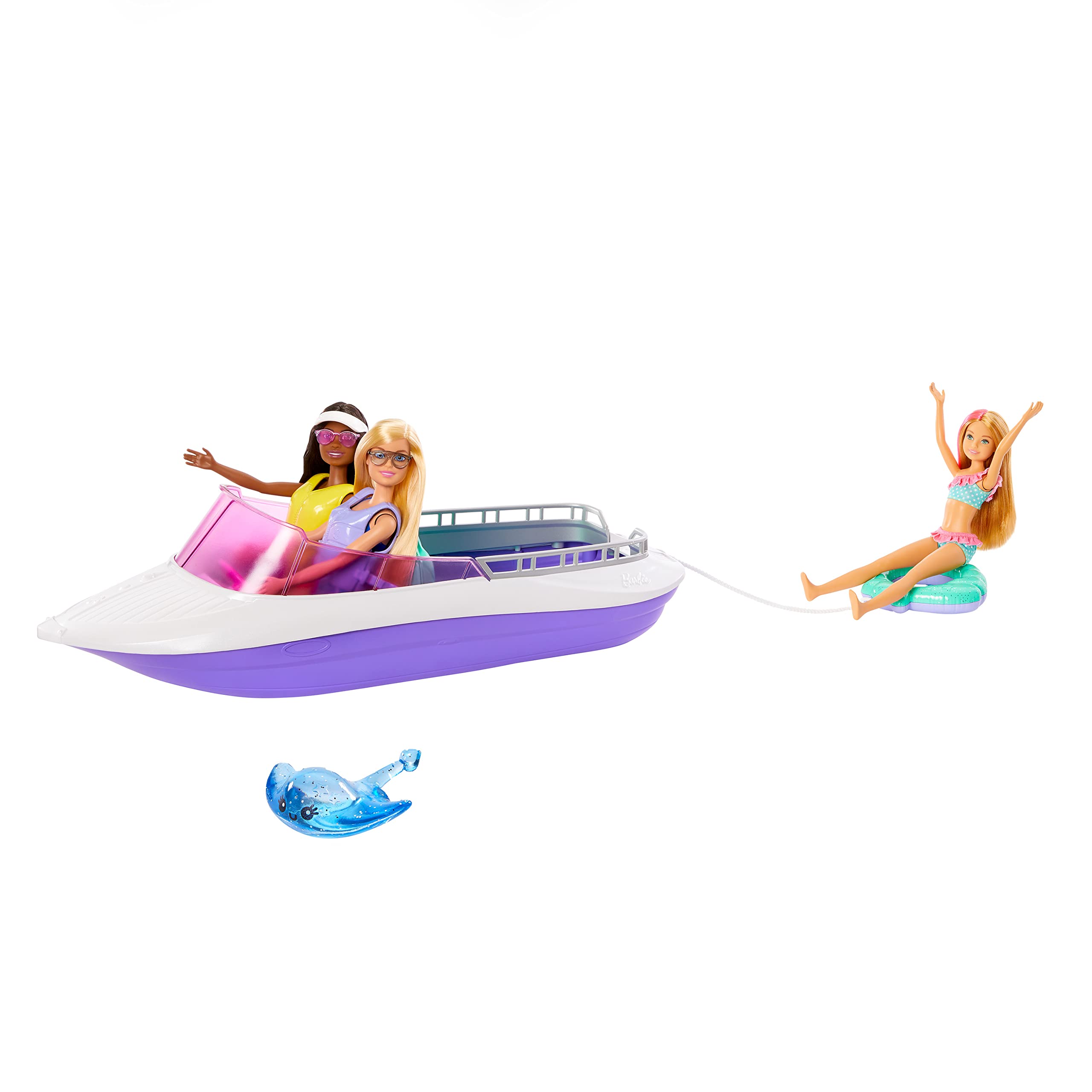 Barbie Mermaid Power Playset with 2 Barbie Dolls & 18-inch Floating Boat | Multicolor | HHG60 4