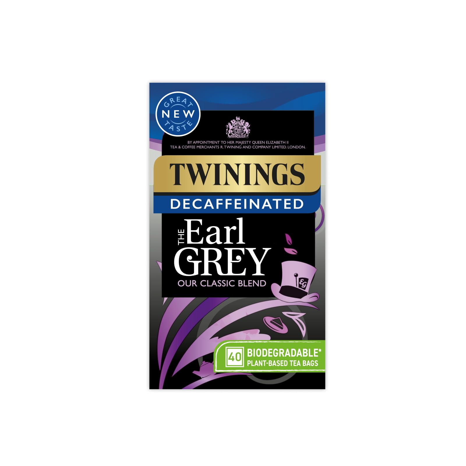 Twinings Earl Grey Bergamot & Lemon Flavoured Decaffeinated Black Tea Blend – 40 Tea Bags 1