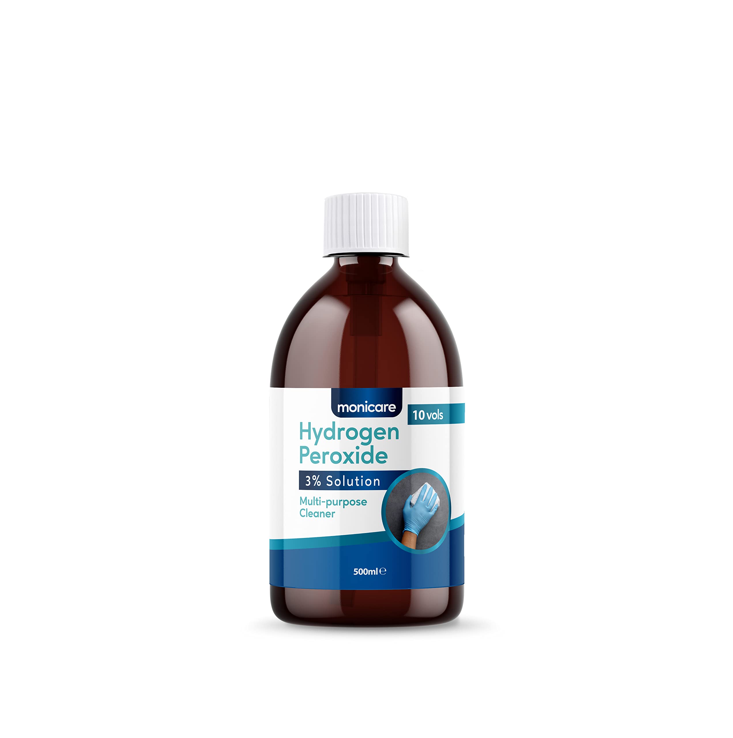 Monicare Hydrogen Peroxide 3% Multi-Purpose Cleaner - 500ml Liquid | Hospital Grade | Unscented