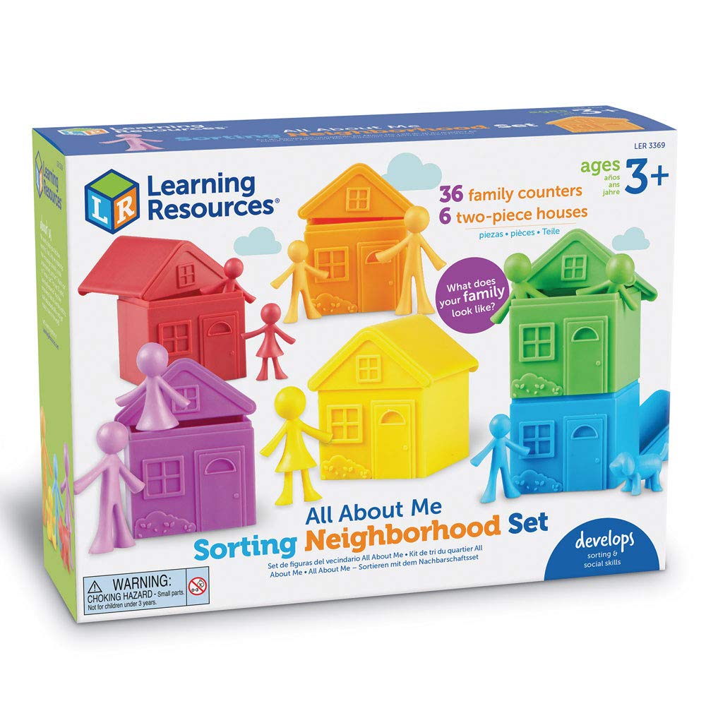 Learning Resources Sorting Neighbourhood Set - Colour Matching & Sorting Toy | Ages 3+ | 36 Counters 8