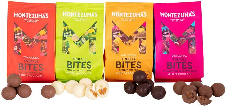 Montezuma - 70% Cocoa Dark Chocolate with Peanut Butter Truffle Bites 120g