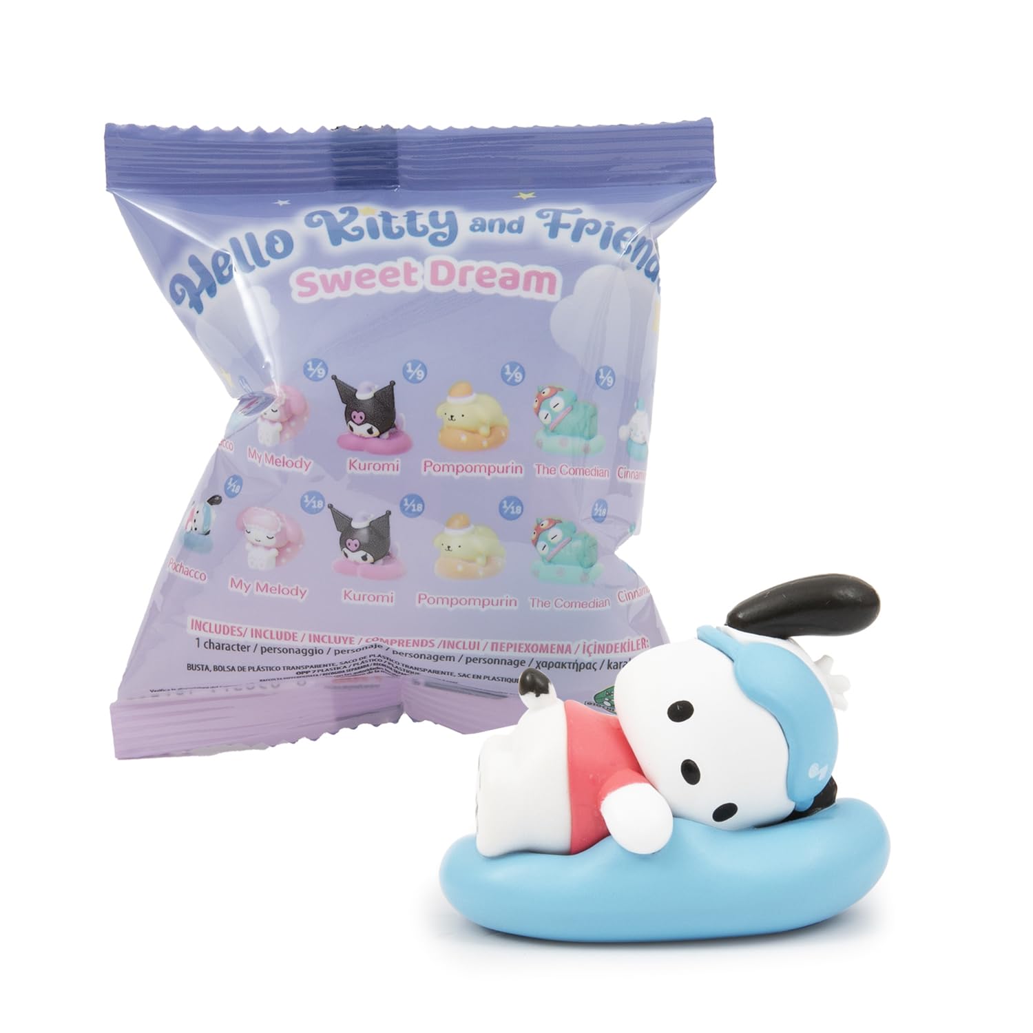 Hello Kitty Mini Figure Blind Bag - 1 Random 4cm Figure | Sweet Dreams Series | Flocked or Matt Style