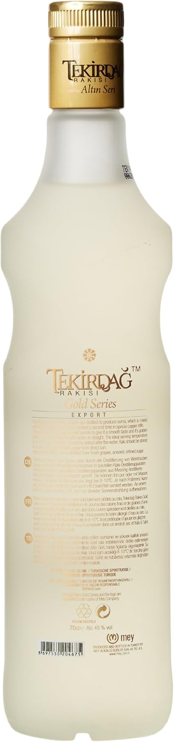 Tekirdag Rakisi Gold Series - 100% Fresh Grapes, Matured In Oak Barrels - 0.7L