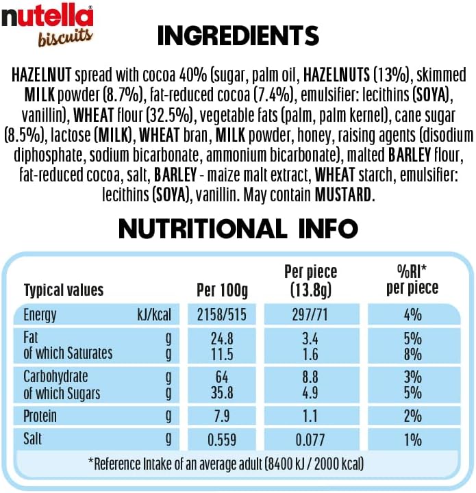 Nutella Biscuits Pouch, 276g - Crunchy Biscuits Filled with Hazelnut Cocoa Spread 4