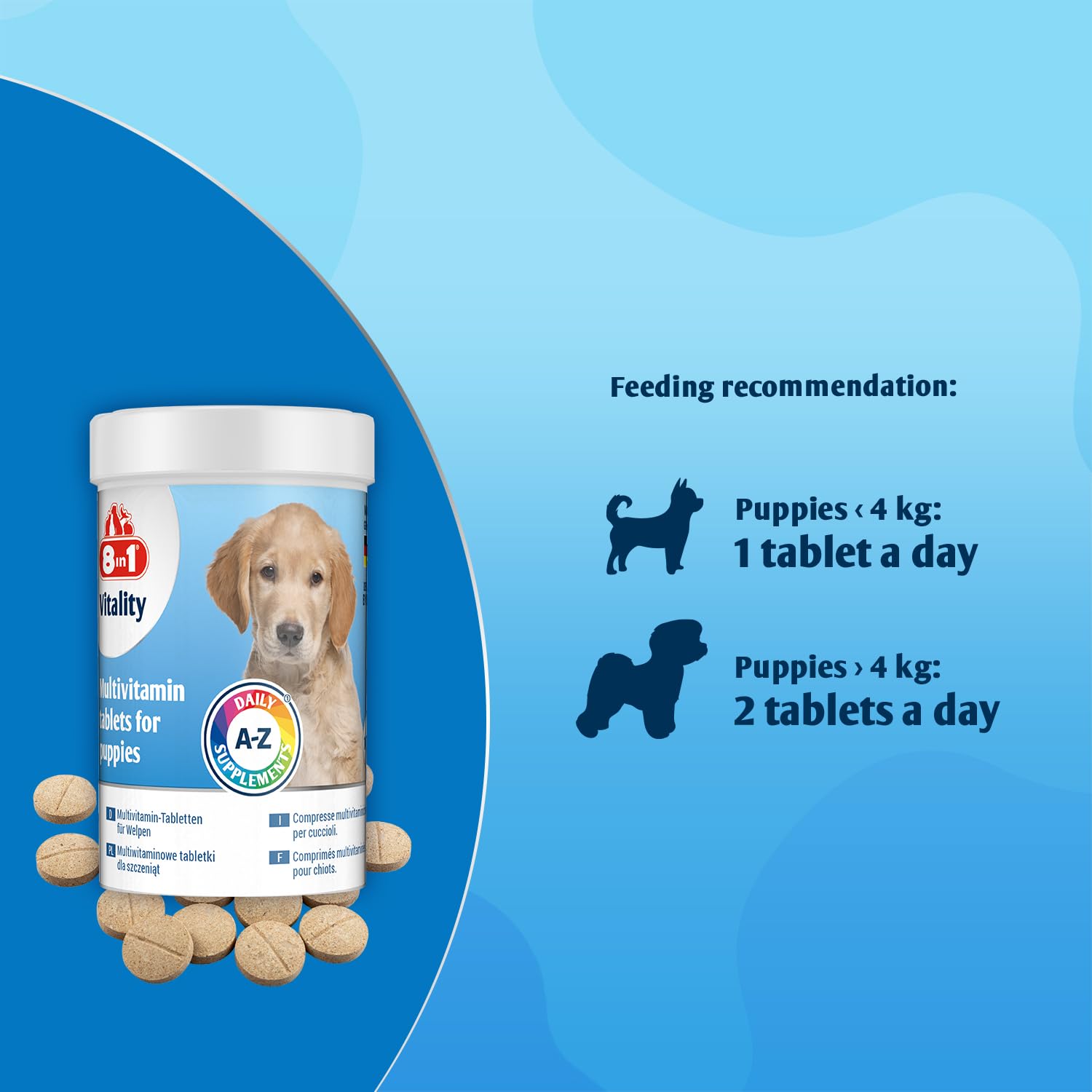 8in1 Puppy Multivitamins Nutritional Supplement - 11 Vitamins & 5 Minerals for Healthy Growth | 100 Tablets 4