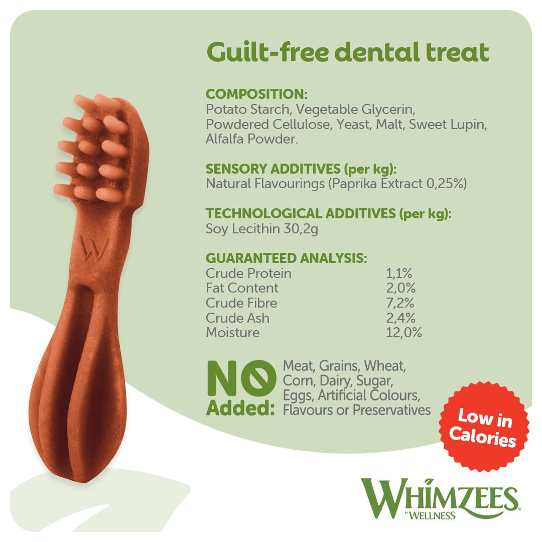 WHIMZEES Toothbrush S - 24 Pack Dog Dental Sticks for Small Breeds | Natural & Grain Free 4