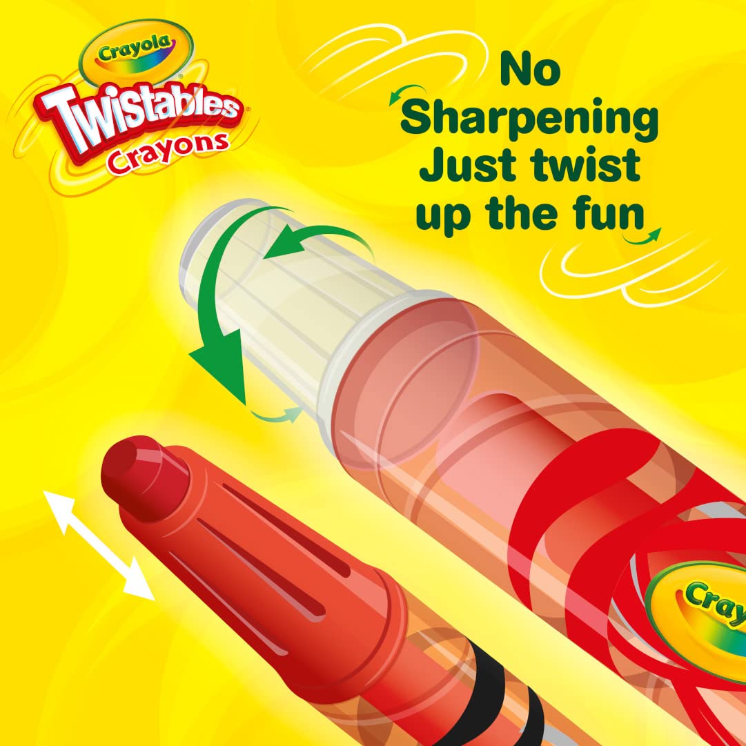 CRAYOLA Twistables Special Effects Crayons - 24 Pack | No Sharpening Needed | Ages 3+ 4