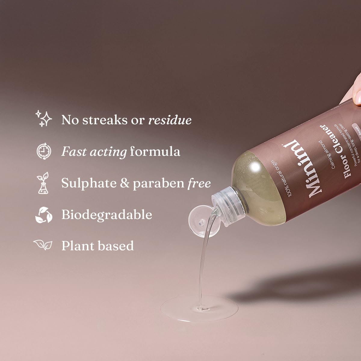 Miniml Eco Floor Cleaner Liquid - Almond Scented, Concentrated, 750ml 4