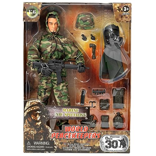 WORLD PEACEKEEPERS 12" Marine (NBC Specialist) Action Figure by Peterkin - 1:6 Scale with Accessories 8