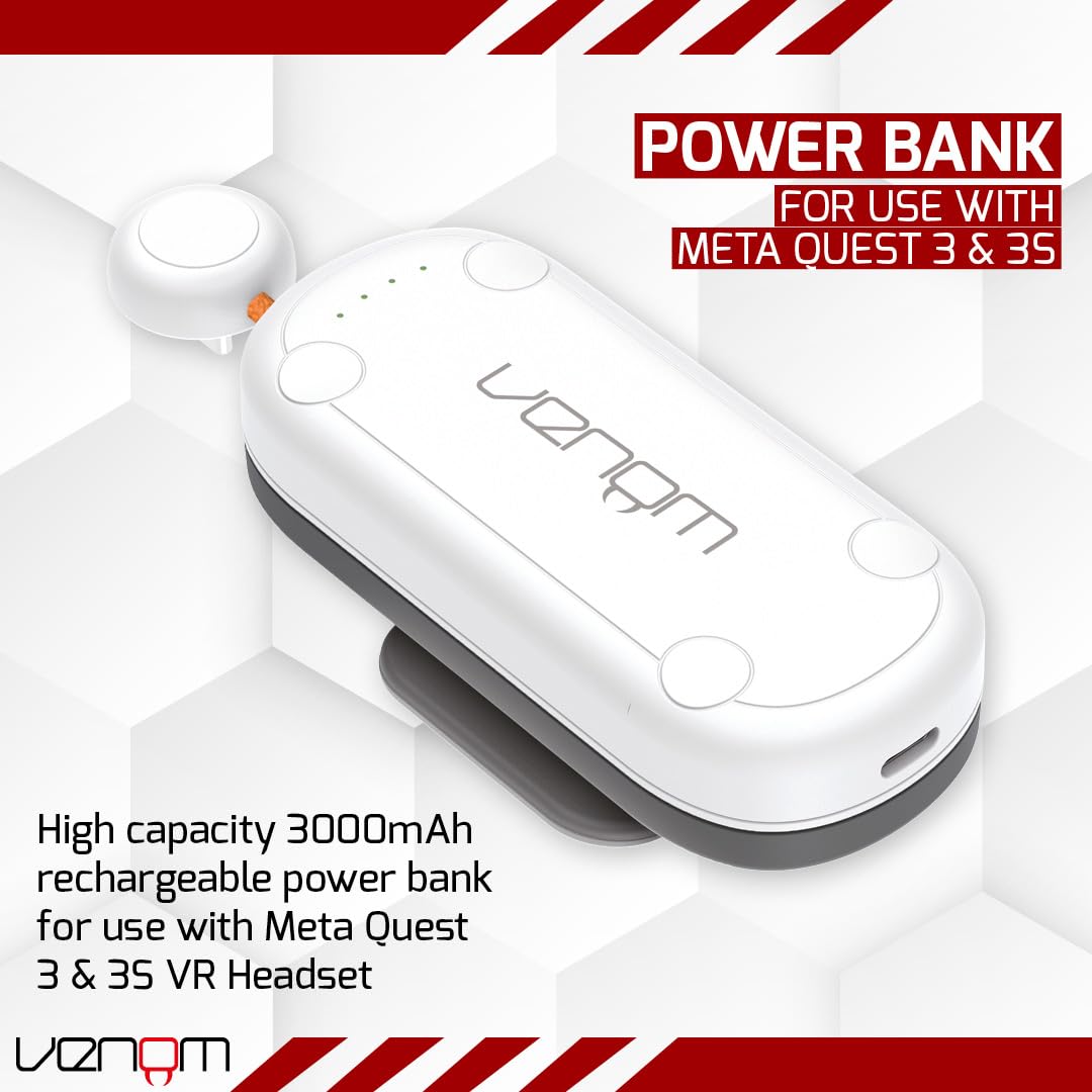 Venom Rechargeable 3000mAh Power Bank for Meta Quest 3 / 3S 4