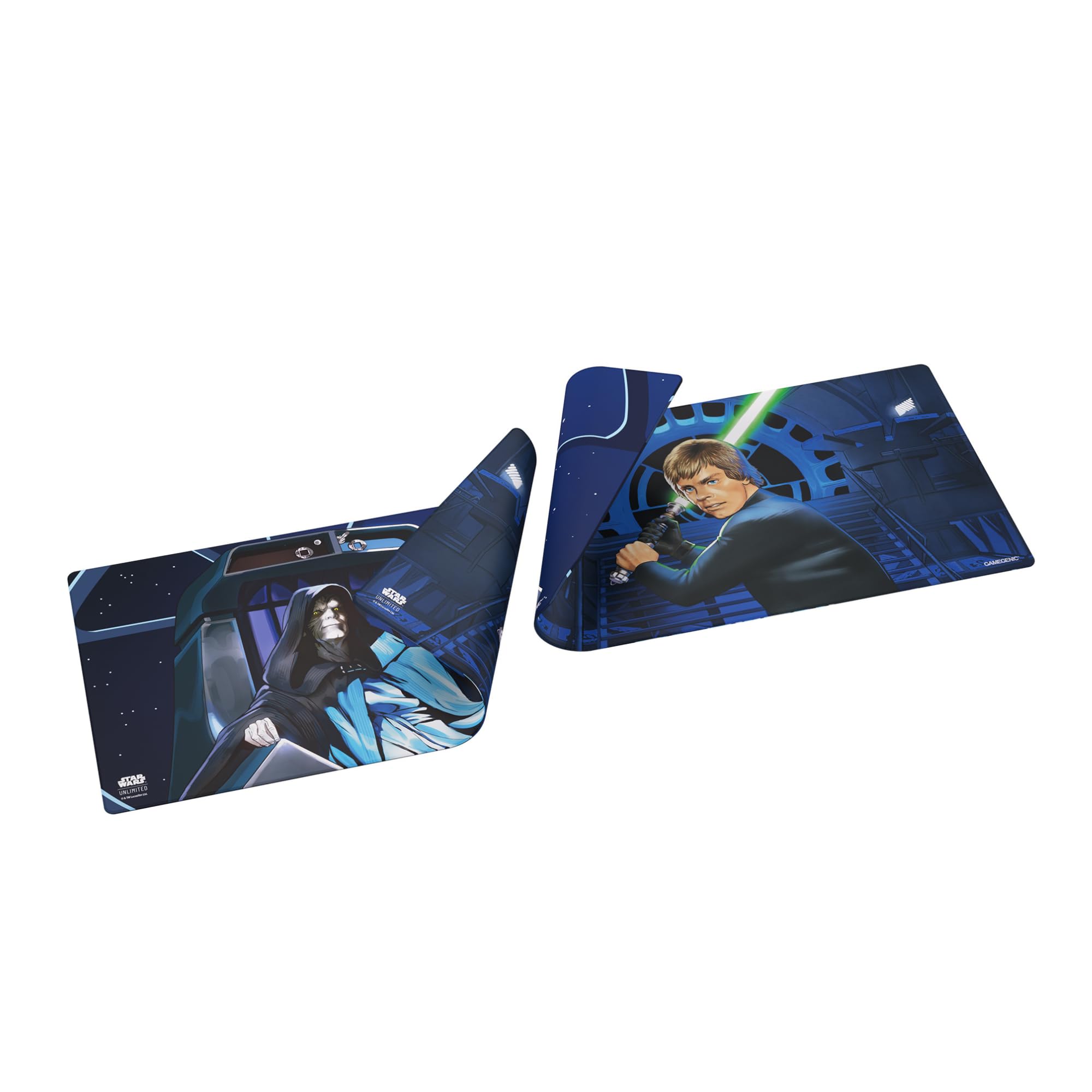 Gamegenic Star Wars Unlimited Double-Sided Playmat - Luke vs Palpatine | 2mm Cushioning | Polypropylene