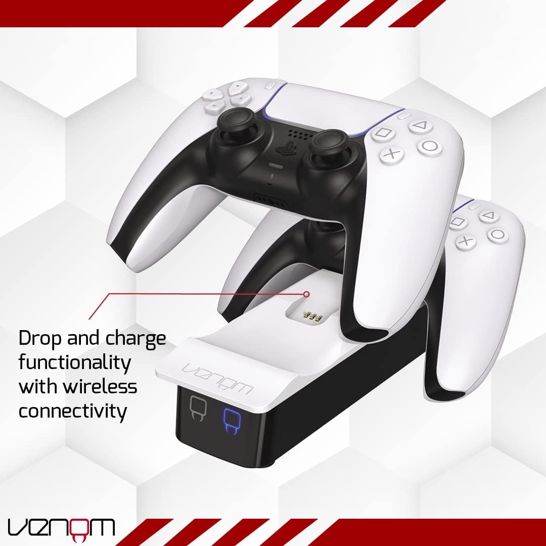 Venom PS5 DualSense Twin Charging Dock Station - White 4