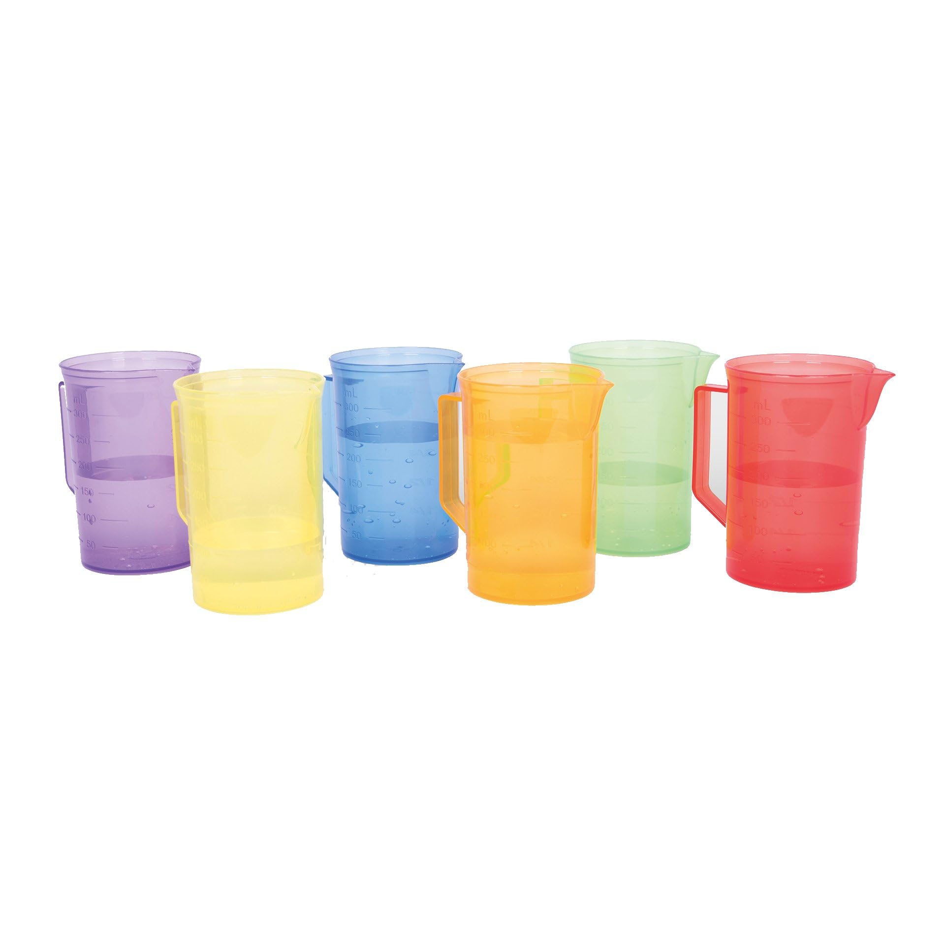 TickiT 6 Piece Translucent Colour Jug Set for Sand & Water Play | Ages 18m+ 1