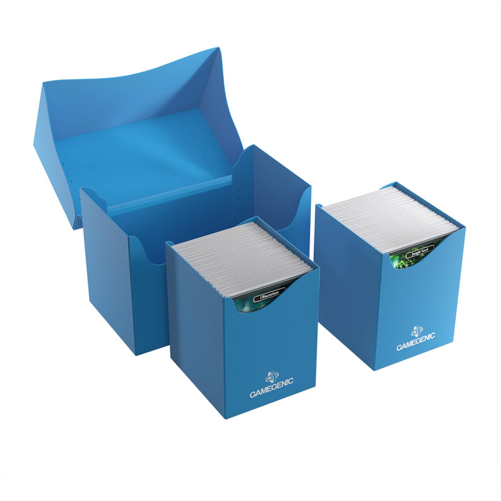 Gamegenic Double Deck Holder 200+ XL Blue Card Storage Box with Cobra Neck Technology