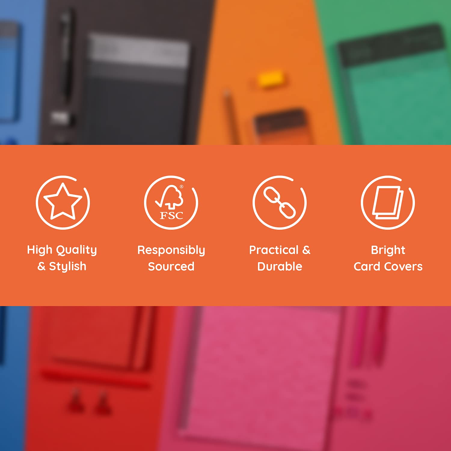 nu: Craze Cloud Range A5 Wirebound Notebook | 110 Pages | 80gsm FSC Paper | Blue 3