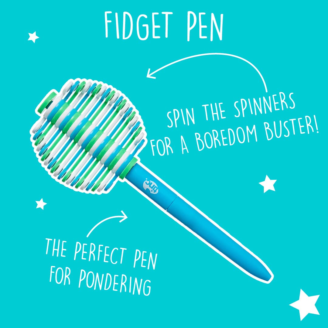 Tinc Fun Stress Relief Fidget Pen - Blue, Spin & Focus Fidget Tool
