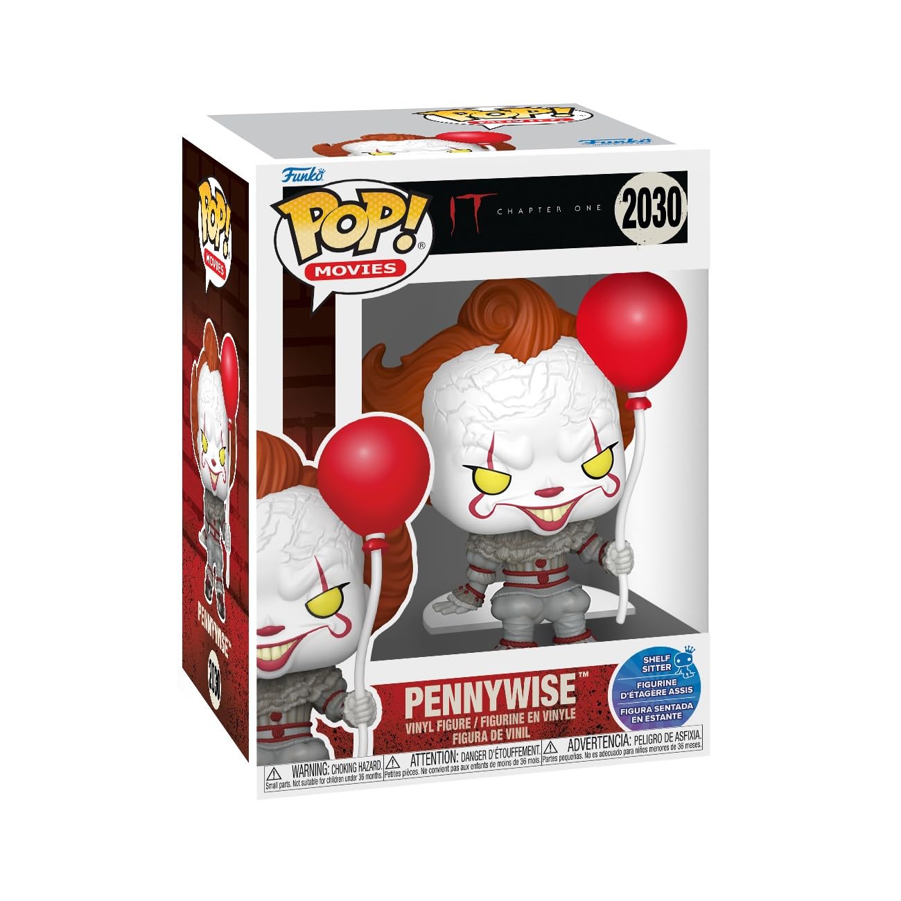 Funko POP! Pennywise Sitting Shelf Sitter Vinyl Figure | 3.75 in | Multicolor