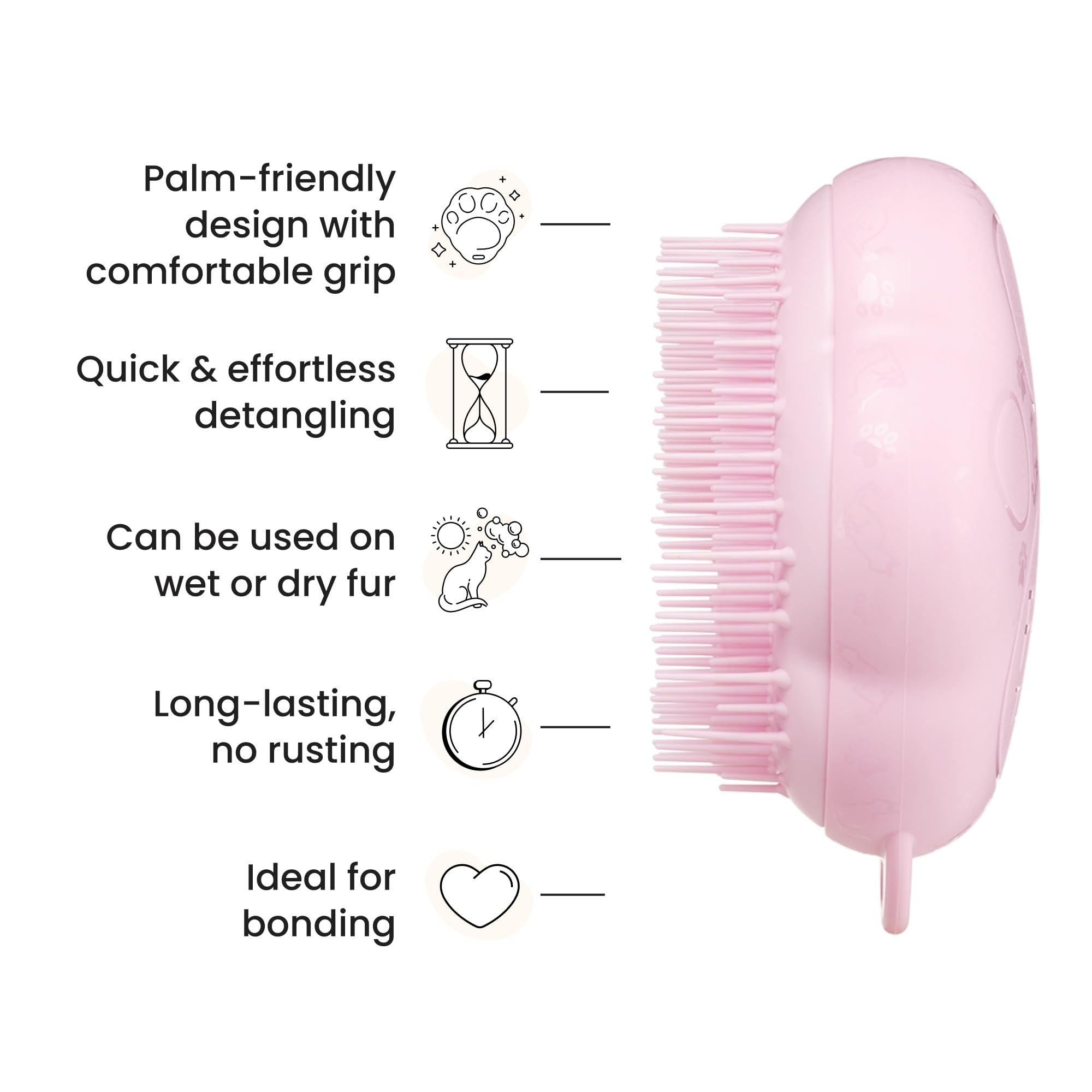 Tangle Teezer Pet Teezer Cat Brush - For Short to Medium Fur | Pink 4