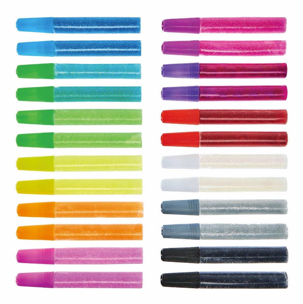 Baker Ross Glitter Glue Pens - Arts & Crafts Supplies for Kids (Pack of 24) 2