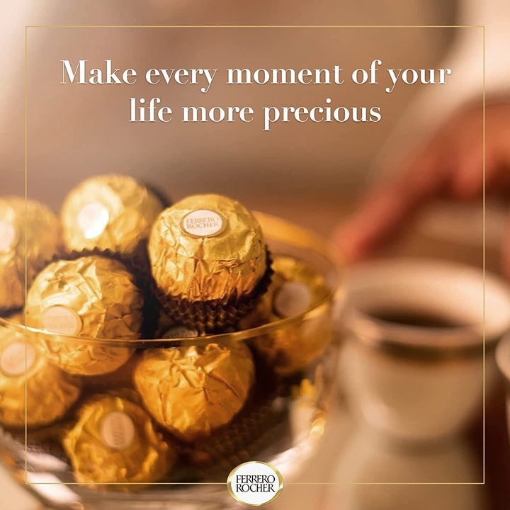 Ferrero Rocher Pralines Bulk Box - 48 Pieces, Hazelnut Milk Chocolate Treats for Gifting & Celebrations