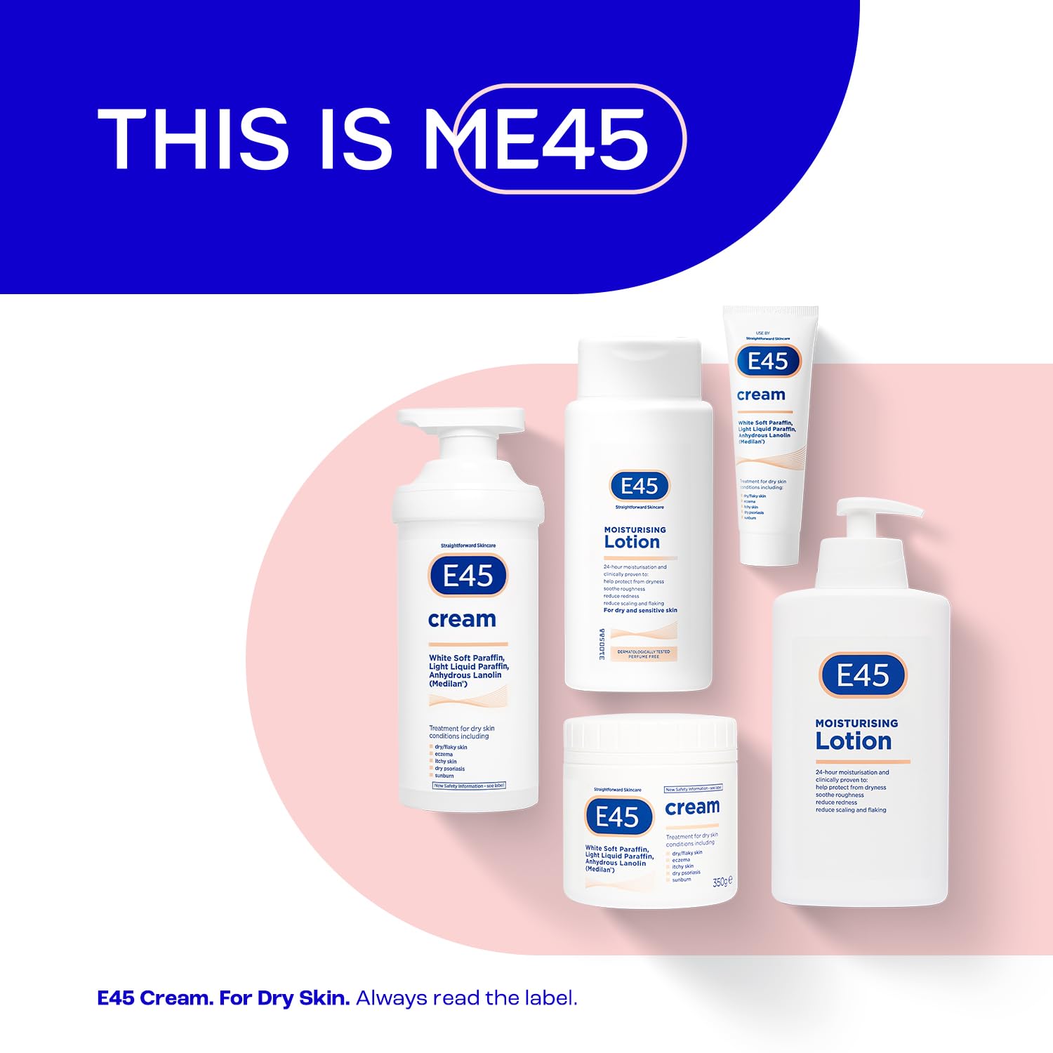 E45 - Moisturiser for Dry and Sensitive Skin Cream (50g)