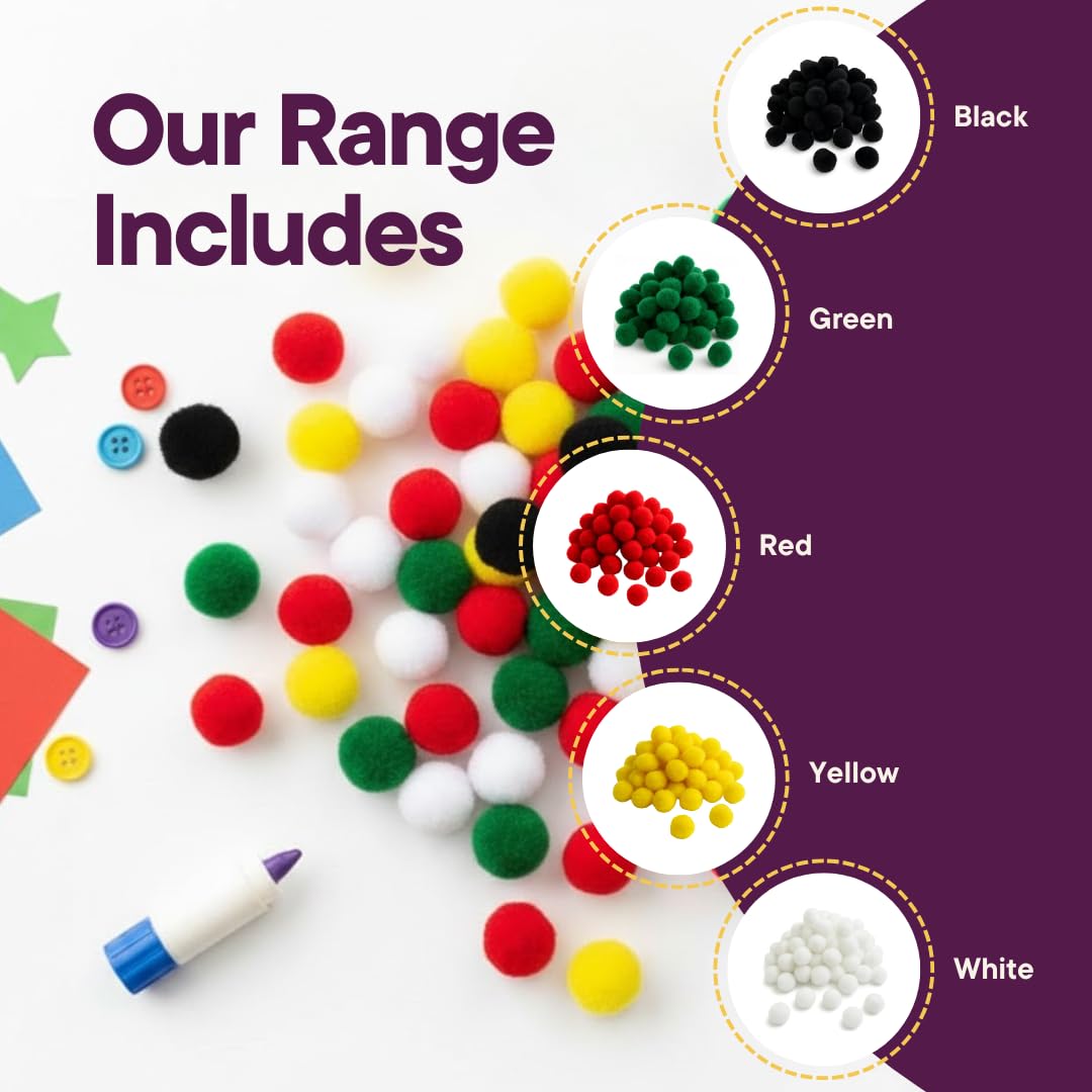 Springboard Supplies White Pom Poms Pack of 80 - Fine Motor Skill Development | Sensory Play 3