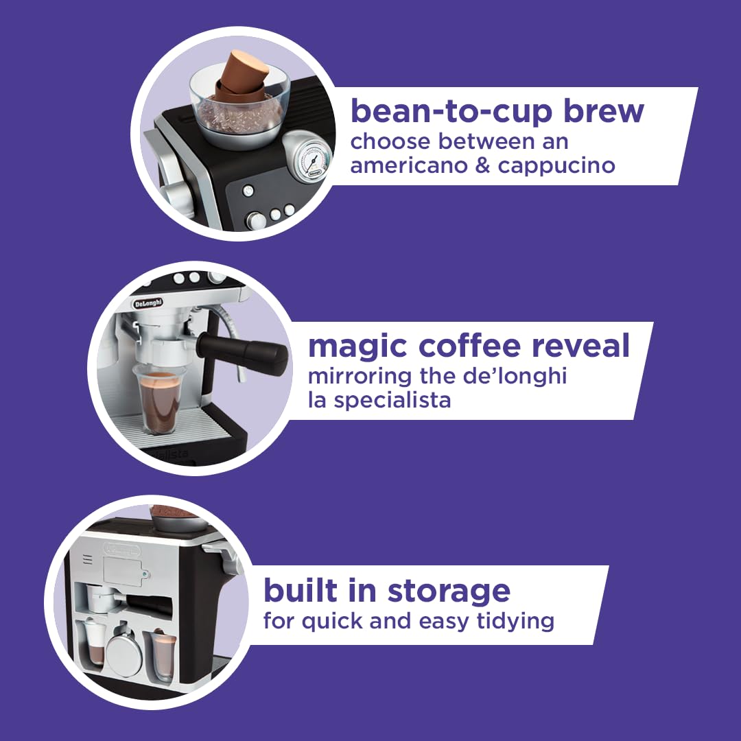 Casdon DeLonghi La Specialista Barista Coffee Machine - Pretend Play Toy for Ages 3+ 14