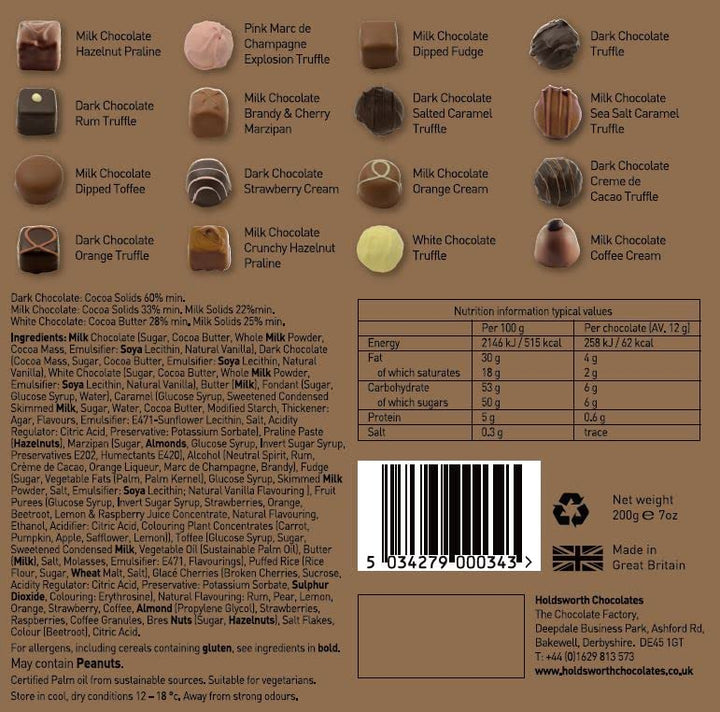 Holdsworth Chocolates Renaissance Collection - Assorted Handmade Truffles 200g