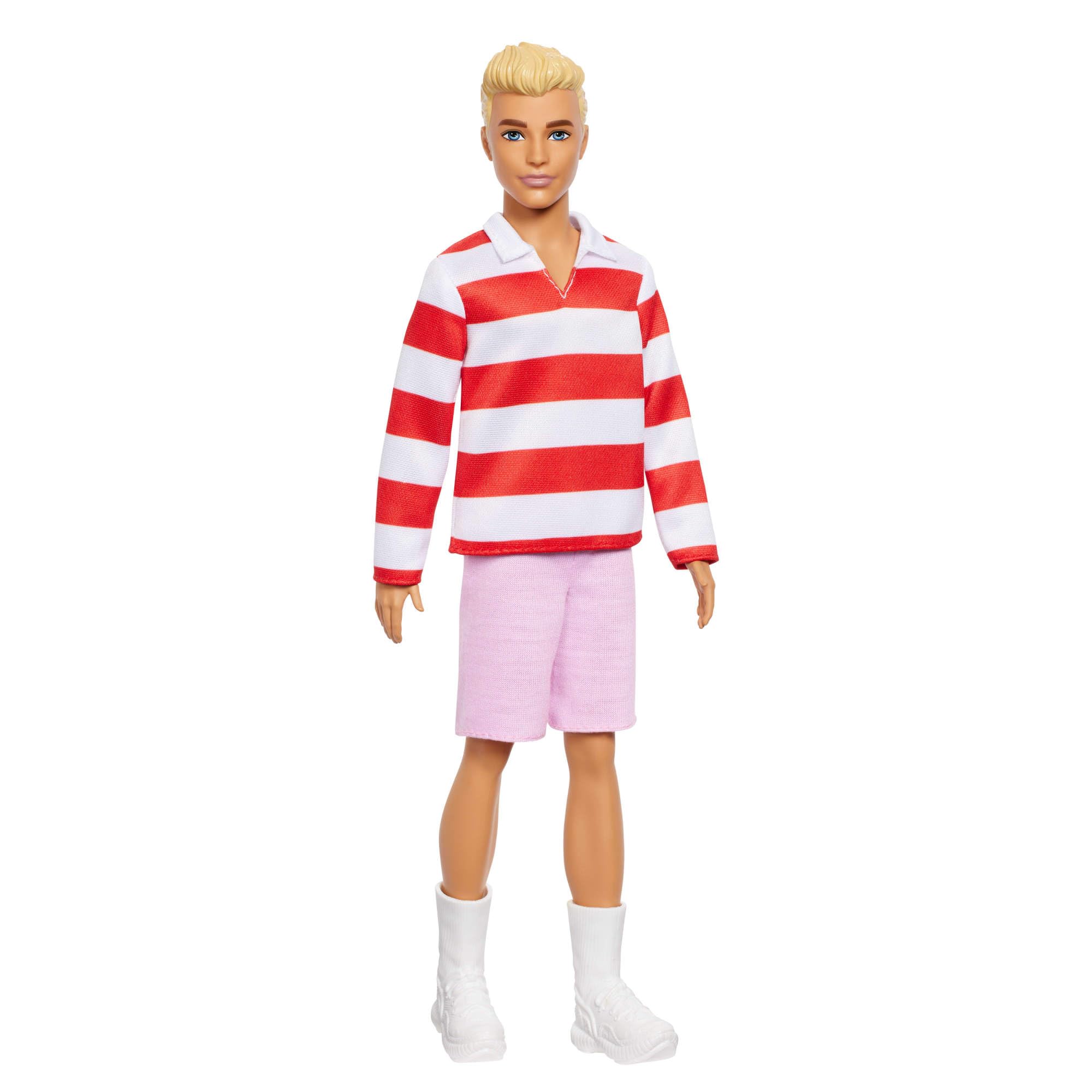 Barbie Fashionistas Ken Doll #241 with Blonde Hair | Pink Shorts & White Sneakers | 11.811 in