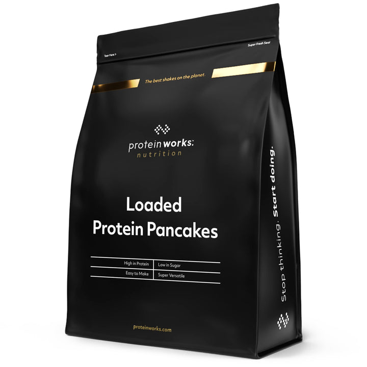 THE PROTEIN WORKS Loaded Protein Pancake Mix - High Protein, Low Sugar with Tri-Protein Blend