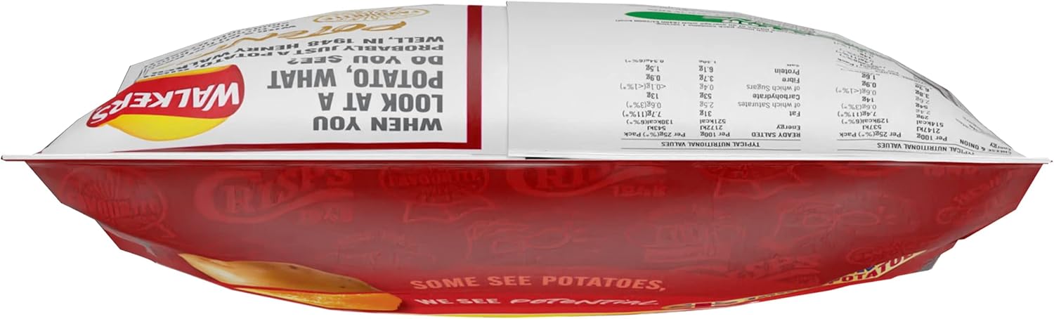 Walkers Classic Variety Multipack Crisps 6x25g - Ready Salted, Cheese & Onion, Salt & Vinegar