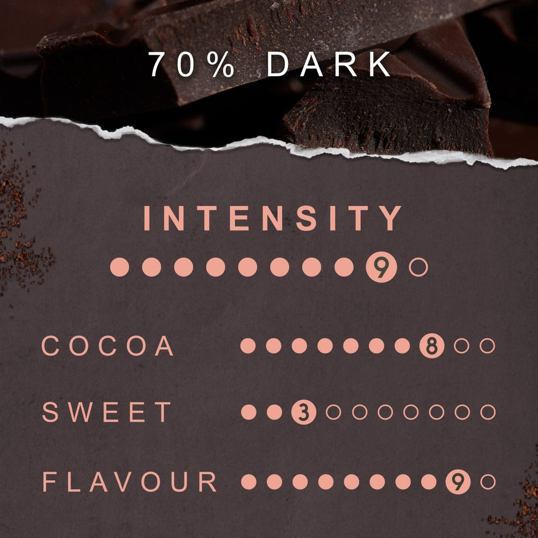 Green & Black's Organic 70% Dark Chocolate Bar, Rich & Intense, 90g (Pack of 15)